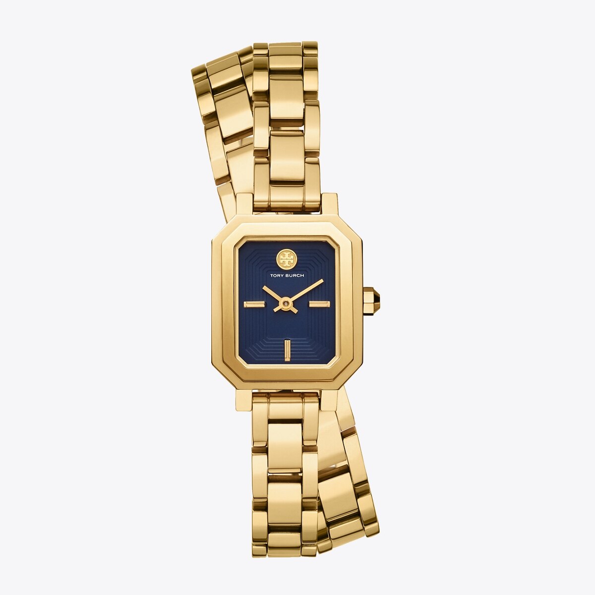 Robinson Mini Watch, Gold-Tone/Navy, 22 MM: Women's Designer Strap Watches  | Tory Burch