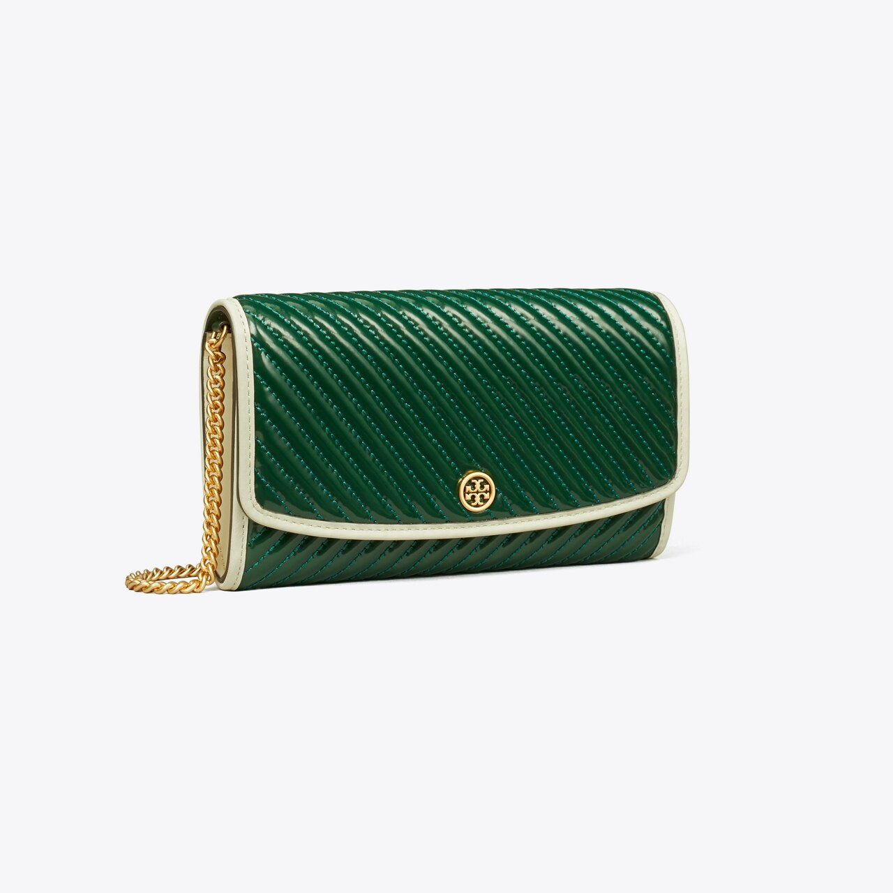 Tory Burch Kira Moto Quilted Wallet on a Chain