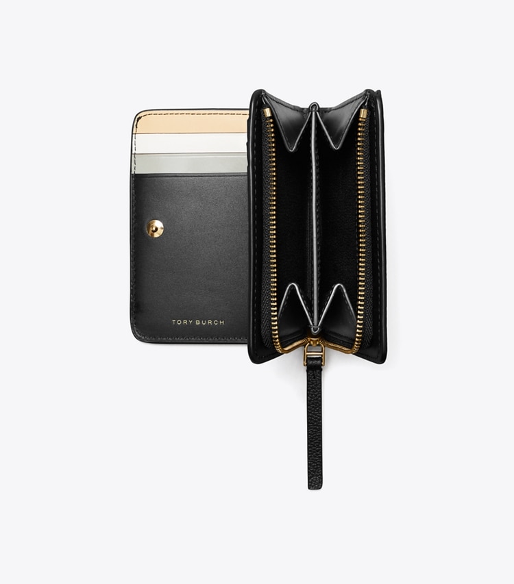 Tory Burch designer 財布 ロビンソン ペブルド バイフォールド ウォレット in Black additional