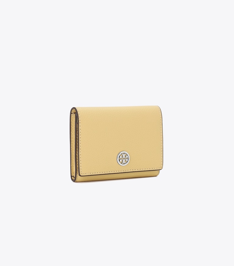Tory Burch designer カードケース ロビンソン ペブルド カードケース in Praline angle