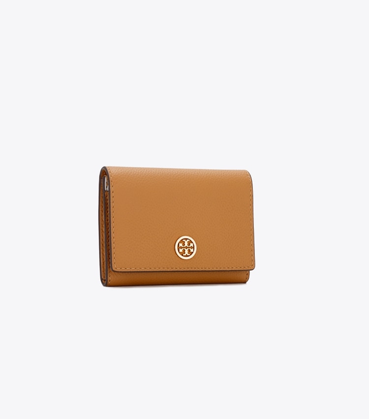 Tory Burch designer カードケース ロビンソン ペブルド カードケース in Tiramisu angle