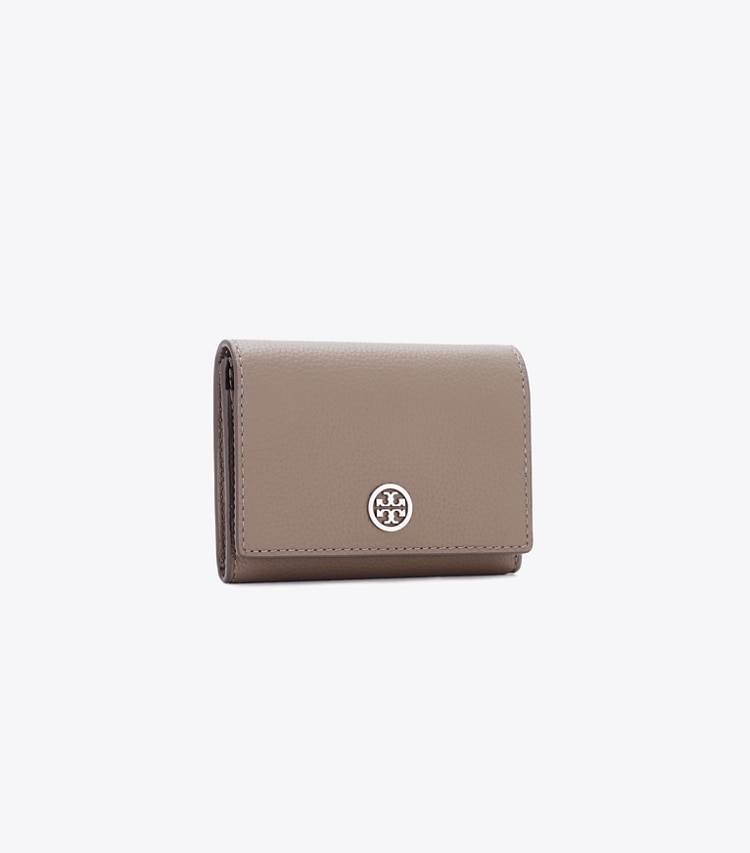 Tory Burch designer カードケース ロビンソン ペブルド カードケース in Wild Mushroom angle