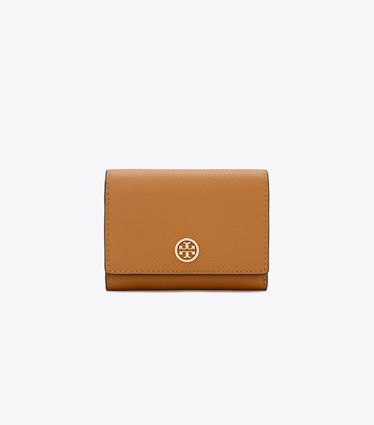 Tory Burch designer カードケース ロビンソン ペブルド カードケース in Tiramisu angle