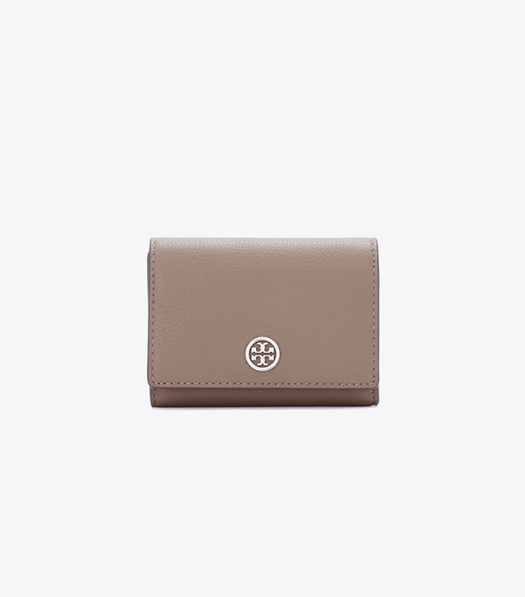 Tory Burch designer カードケース ロビンソン ペブルド カードケース in Wild Mushroom front