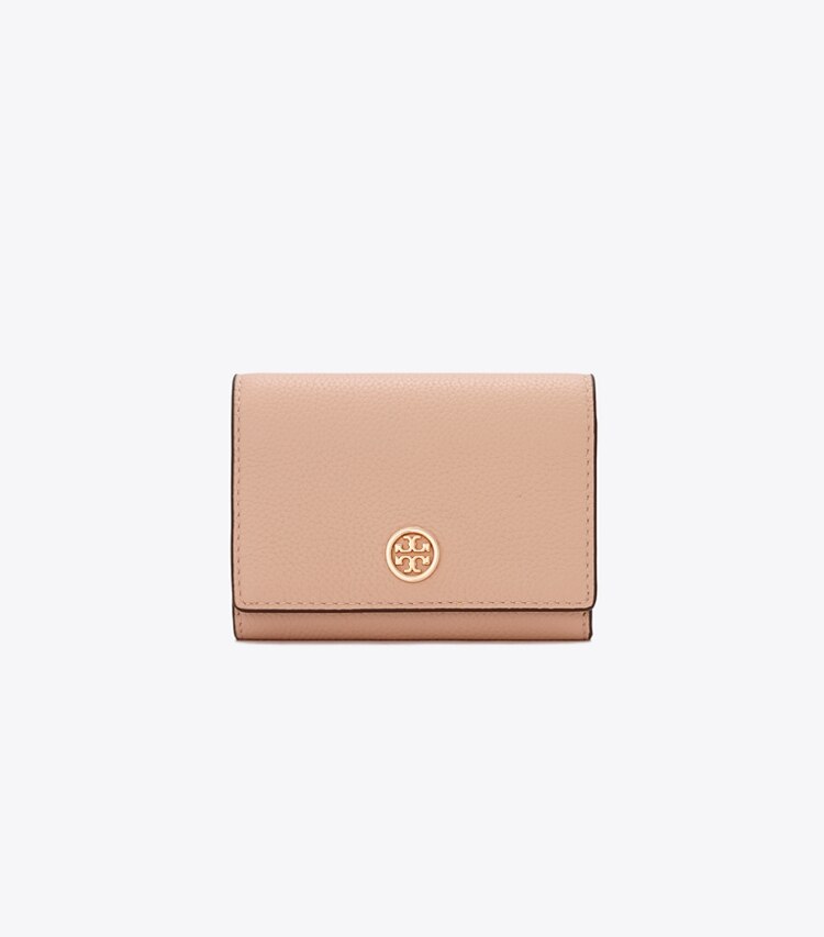 Tory Burch designer カードケース ロビンソン ペブルド カードケース in Goan Sand front