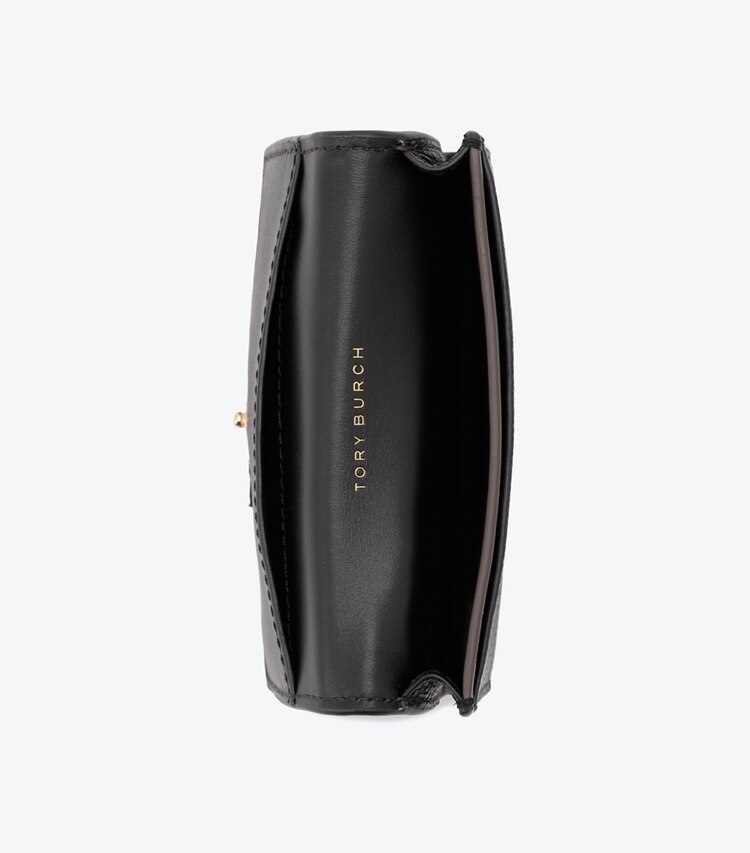Tory Burch designer カードケース ロビンソン ペブルド カードケース in Black オーバーヘッド