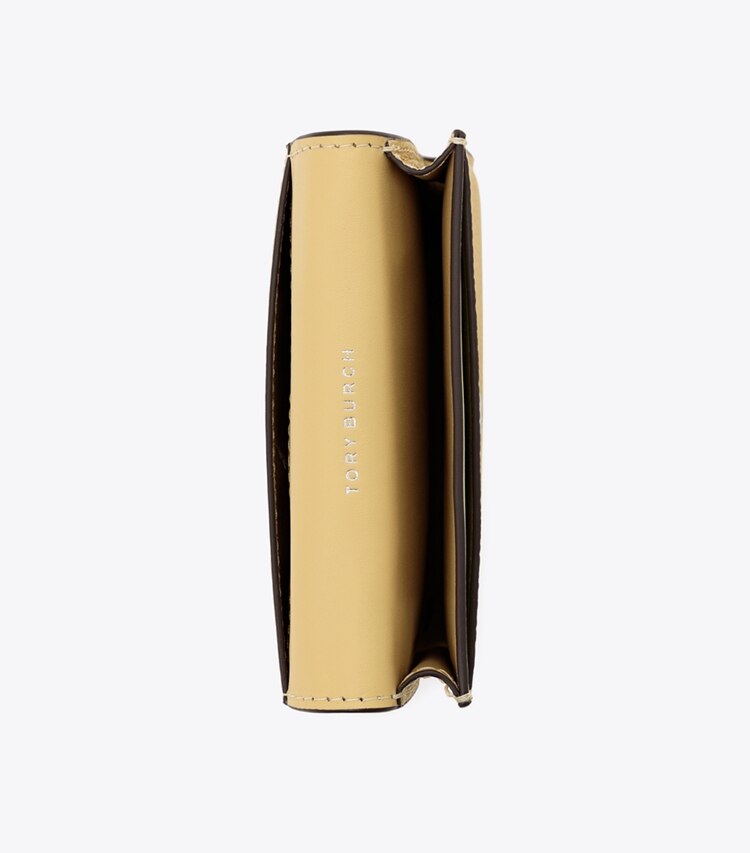 Tory Burch designer カードケース ロビンソン ペブルド カードケース in Praline オーバーヘッド