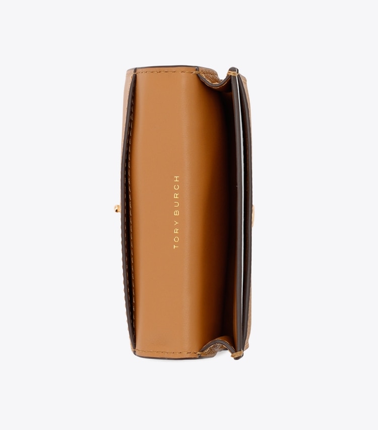 Tory Burch designer カードケース ロビンソン ペブルド カードケース in Tiramisu オーバーヘッド