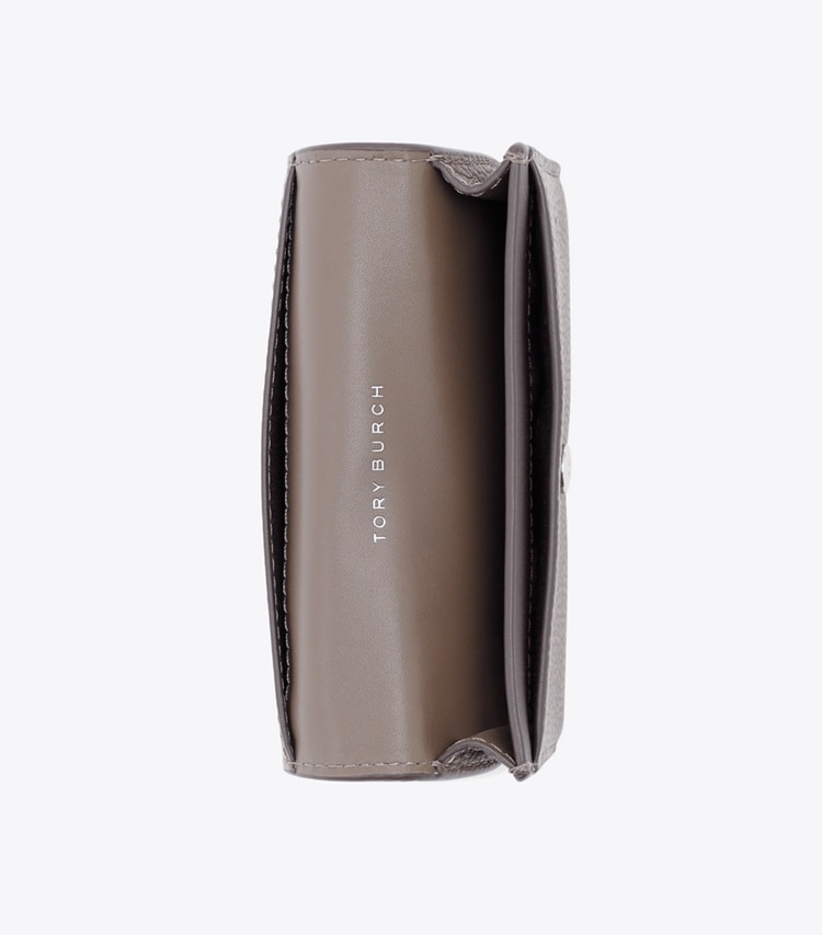 Tory Burch designer カードケース ロビンソン ペブルド カードケース in Wild Mushroom オーバーヘッド