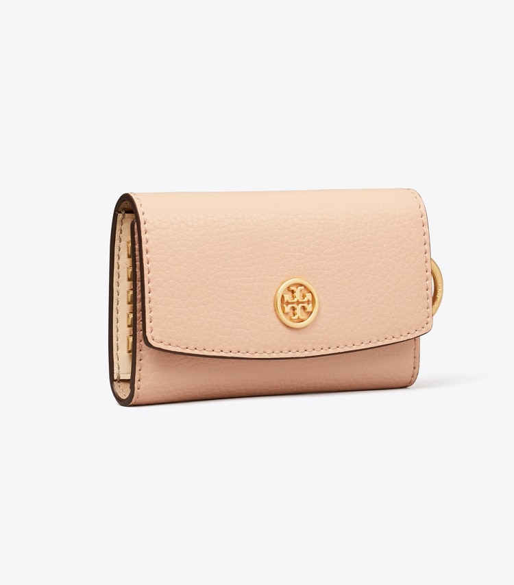Tory Burch designer カードケース ロビンソン ペブルド キーケース in Goan Sand angle