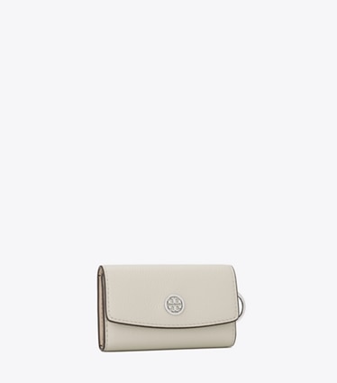 Tory Burch designer カードケース ロビンソン ペブルド キーケース in Sage Stone angle