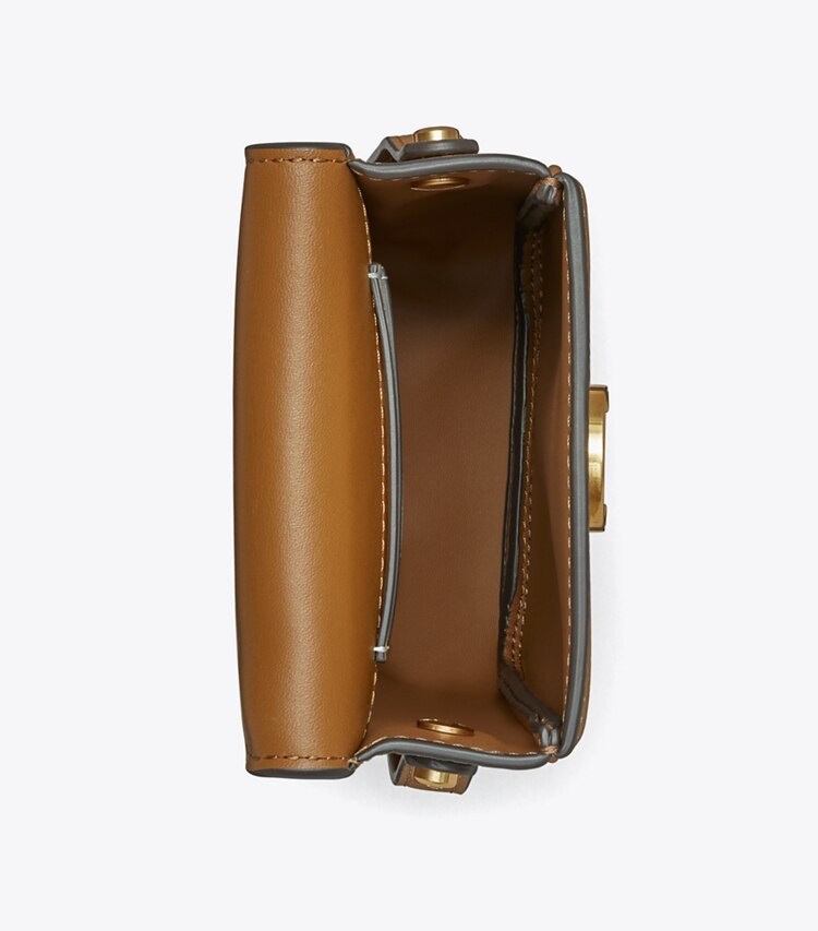 Tory Burch designer mini bags Robinson Pebbled Phone Crossbody in Tiger'S Eye overhead