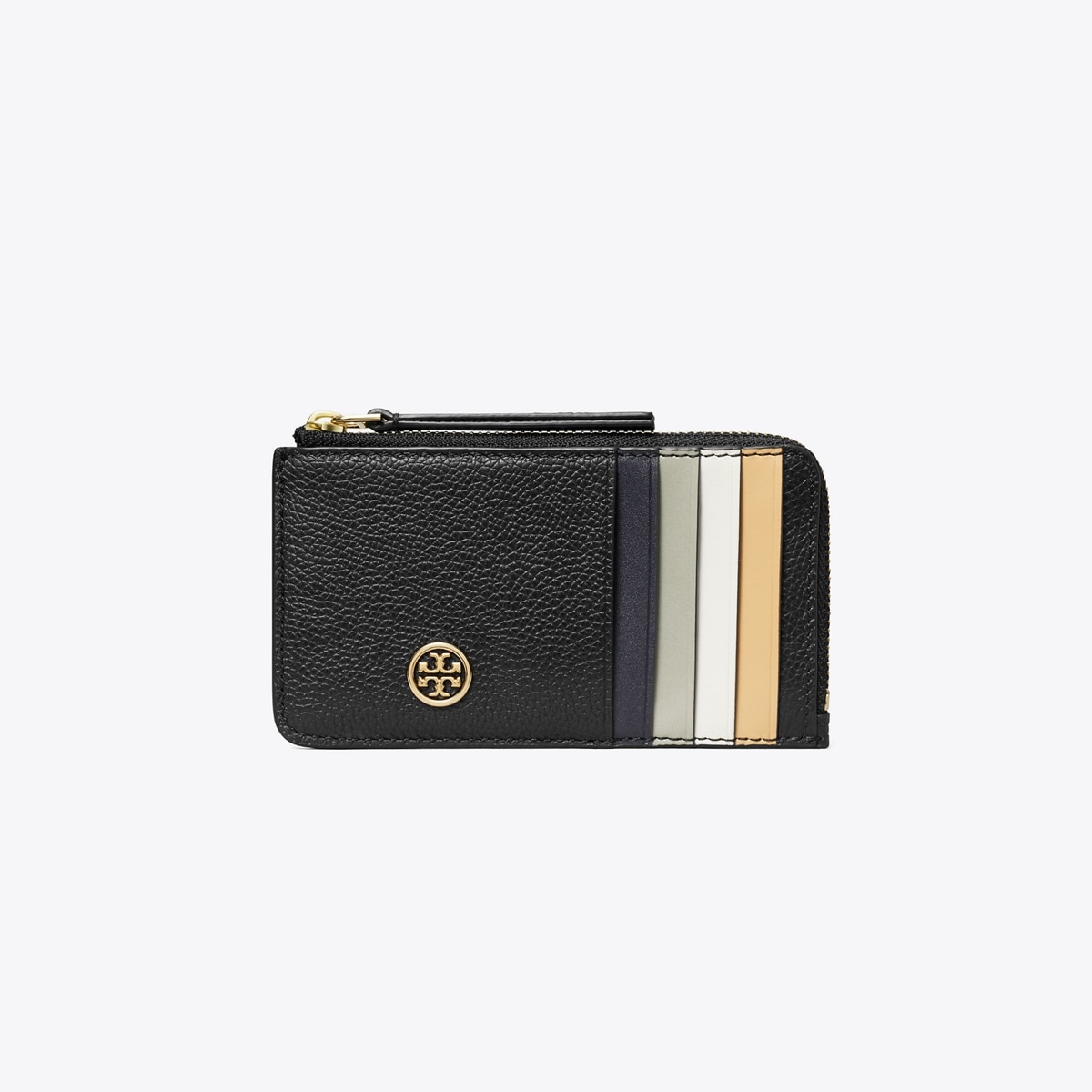Robinson Pebbled Top-Zip Card Case: Women's Designer Card