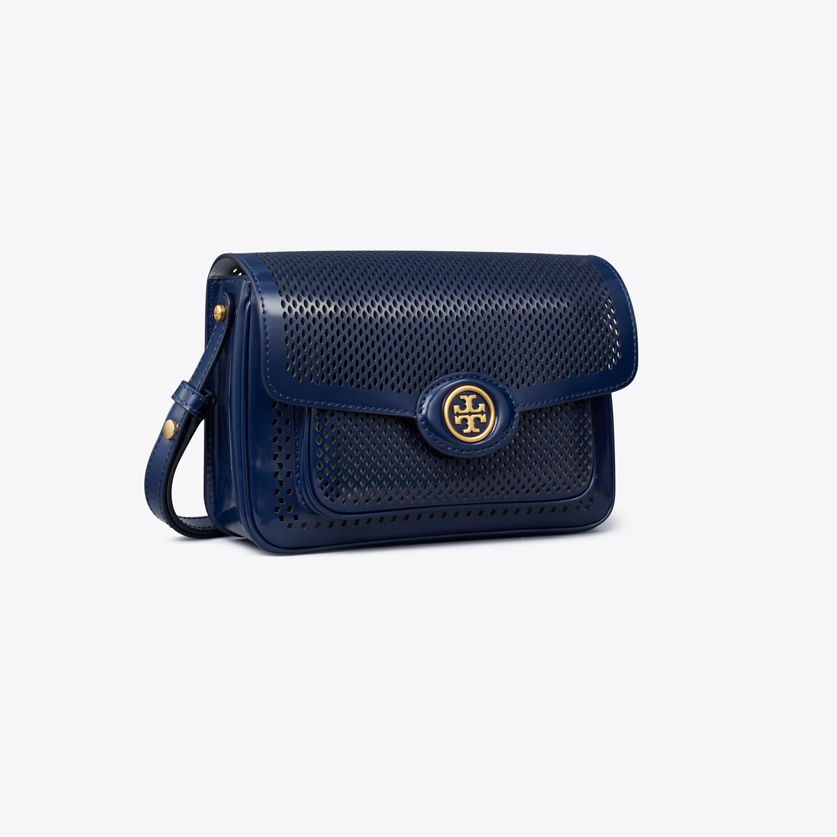 Tory Burch Small Robinson Perforated Tote Bag - Blue