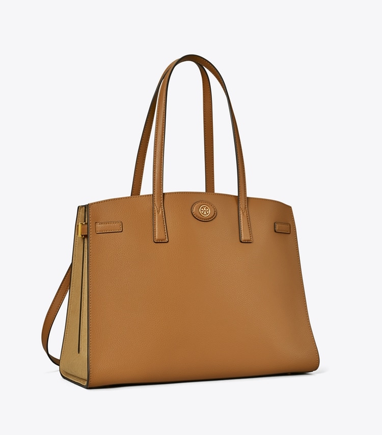 Tory Burch designer サッチェルバッグ ロビンソン サッチェル in Tiger'S Eye angle