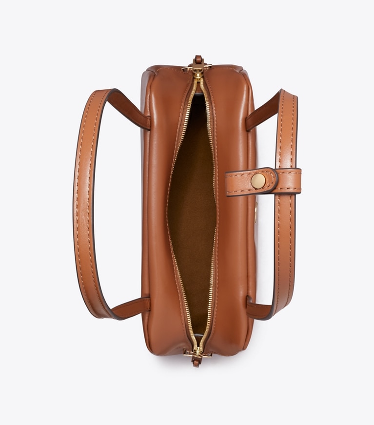 Tory Burch designer satchels Robinson Satchel in Aged Tan overhead