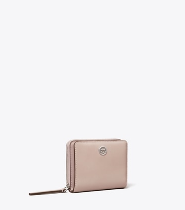 Tory Burch designer wallets Robinson Spazzolato Bi-Fold Wallet in Primrose angle