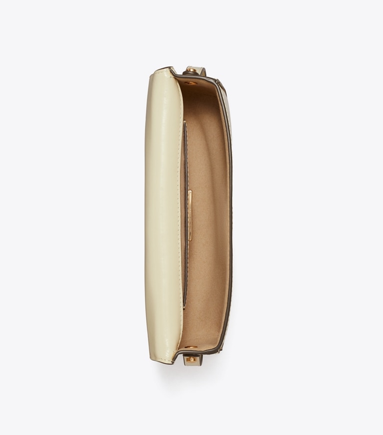 Tory Burch designer ショルダーバッグ ロビンソン スパッツォラート レクタンギュラー ショルダーバッグ in SHEA BUTTER angle