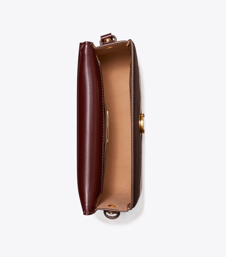 Tory Burch designer schultertaschen Robinson Spazzolato Shoulder Bag in TEMPRANILLO angle