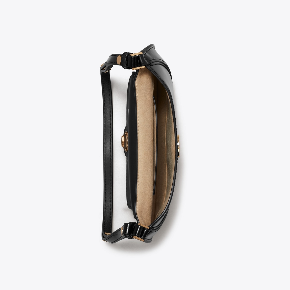 即発★Tory Burch★ Robinson Small Shoulder Bag 148651-200 Robinson Spazzolato Small Flap Bag: Women's Designer