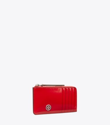 Tory Burch designer カードケース ロビンソン スパッツォラート ジップカードケース in Red Sky angle