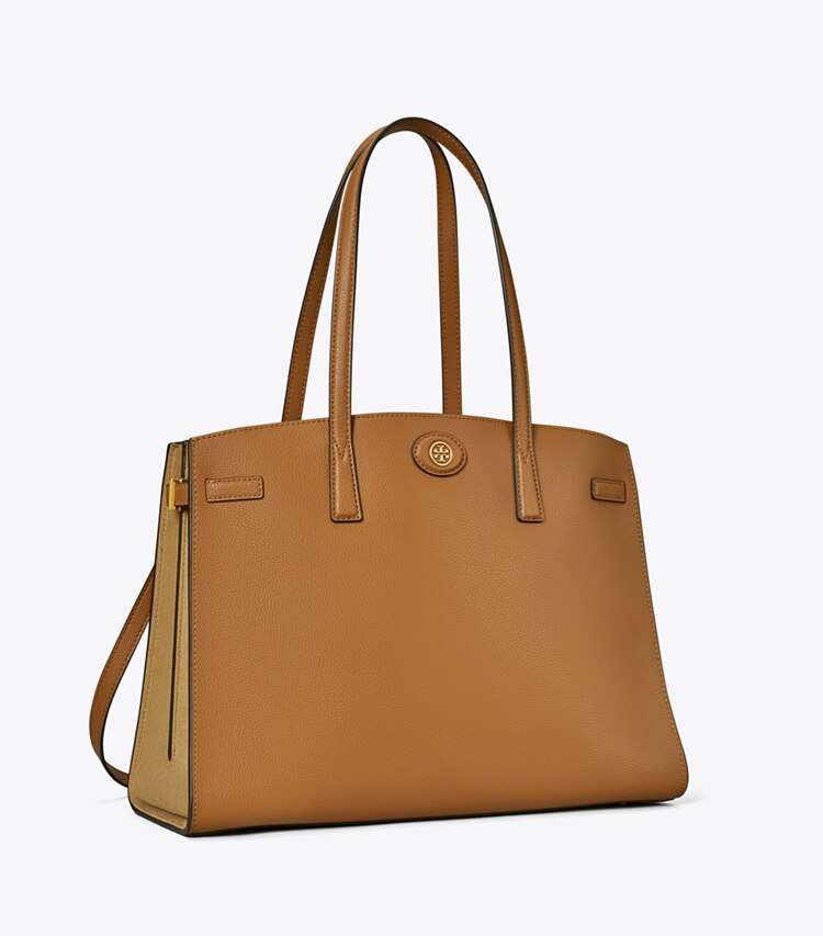 Tory Burch designer henkeltaschen Robinson Tasche in Tiger'S Eye angle