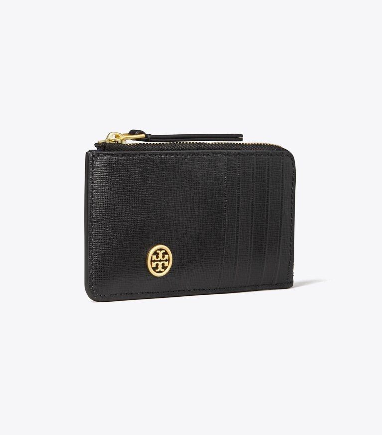 Tory burch robinson discount top zip card case