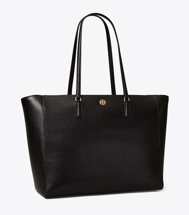 Total 98+ imagen tory burch leather tote black