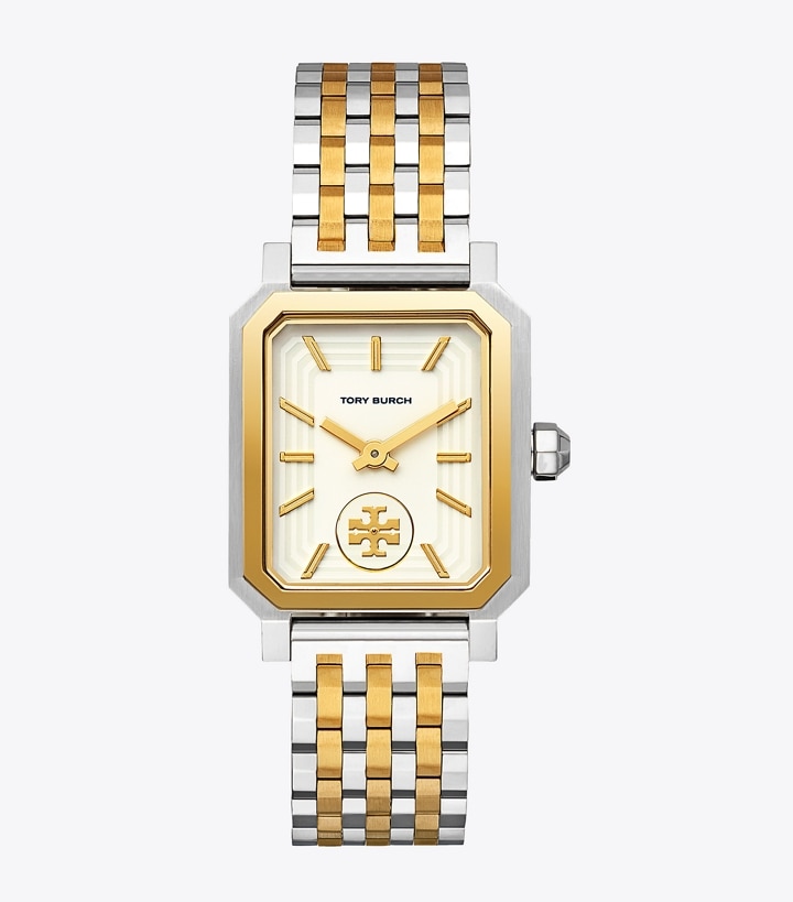 Total 37+ imagen tory burch silver and gold watch