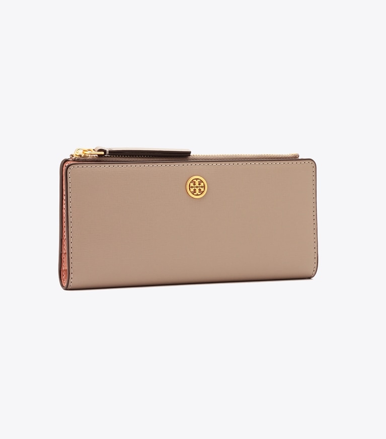 Tory burch robinson zip 2025 leather slim card case