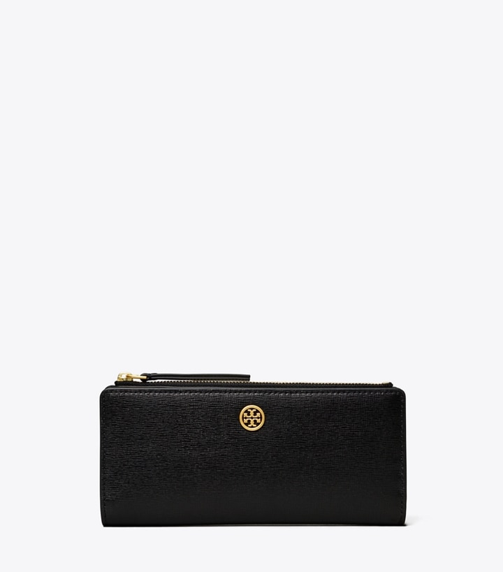 ☆☆Tory Burch☆☆ 24SS Tory Burch Half Wallet 143494 001 Bl TORY BURCH トリーバーチ 二つ折り財布 エンボス レザー