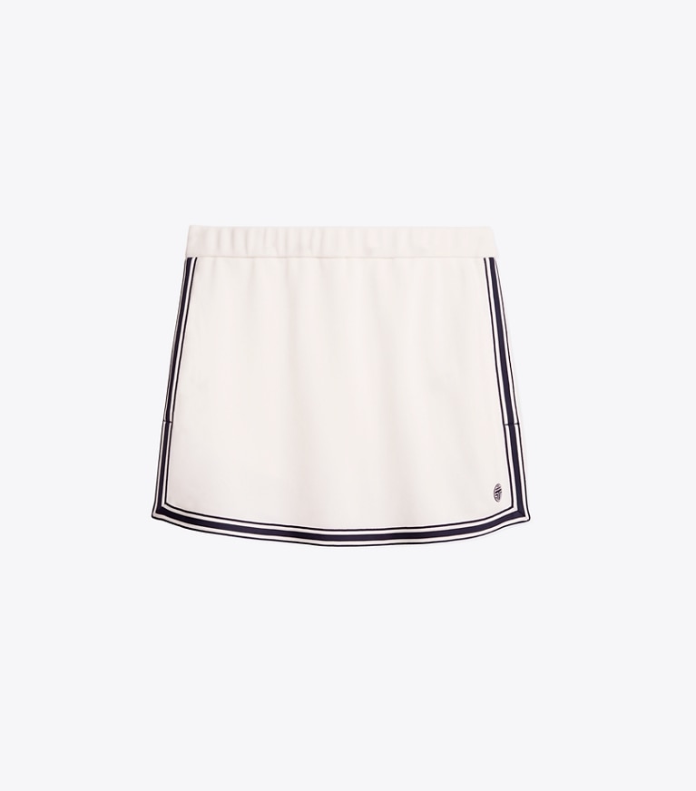 Tory Sport designer unterteile Rock mit Seitenschlitz in Snow White front