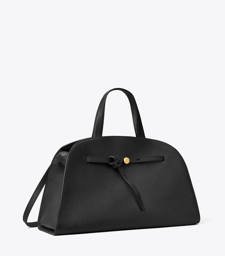 Tory Burch designer henkeltaschen Romy Bauletto in Black angle
