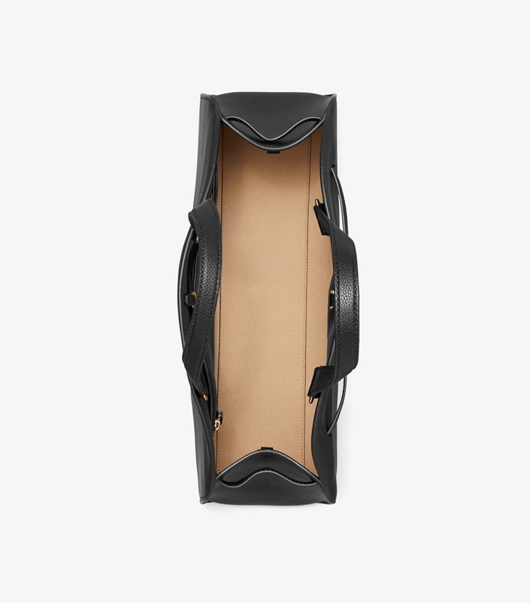 Tory Burch designer サッチェルバッグ ロミー バウレット in Black オーバーヘッド