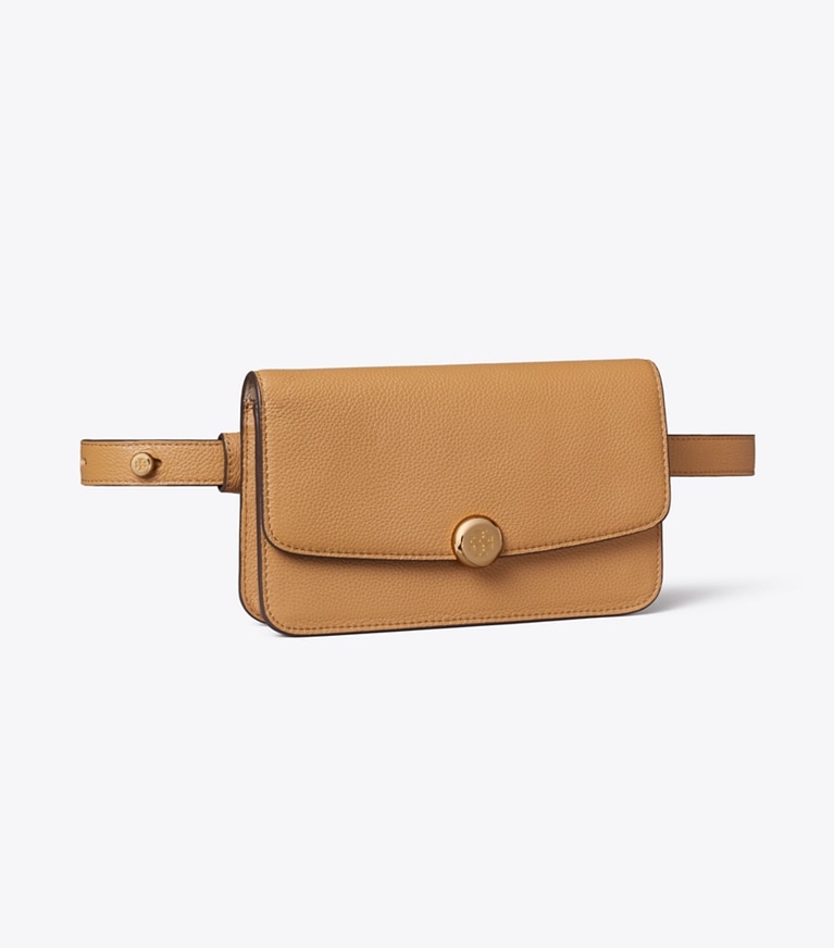 Tory Burch designer belt bags Romy Belt Bag in Tiramisu angle