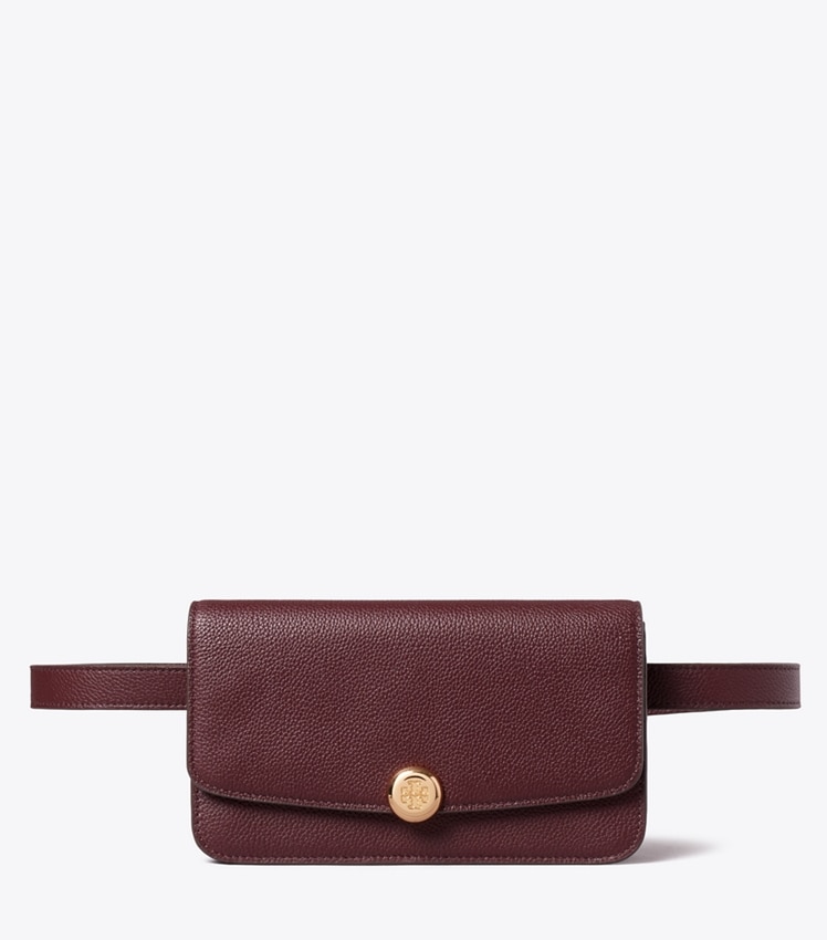 Tory Burch Romy Belt Bag — Dark Carmine