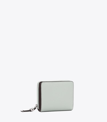 Tory Burch designer 財布 ロミー バイフォールド ウォレット in Light Green angle