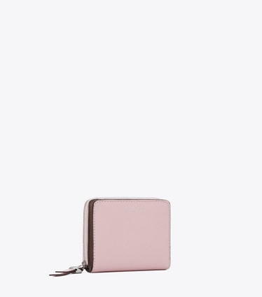 Tory Burch designer 財布 ロミー バイフォールド ウォレット in ROSE MIST angle
