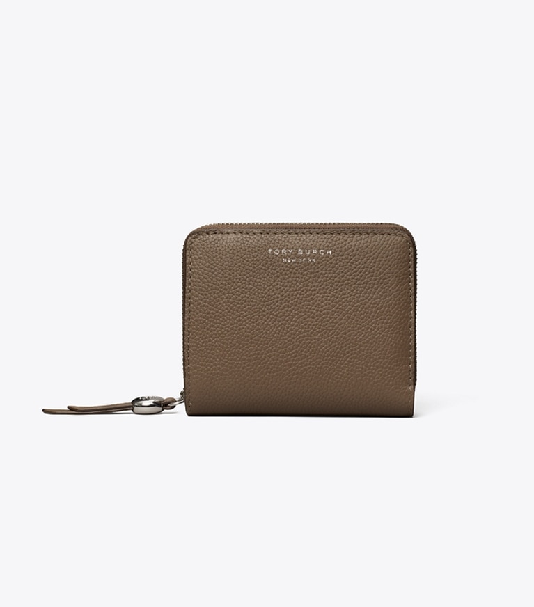 Tory Burch designer 財布 ロミー バイフォールド ウォレット in Wild Mushroom front