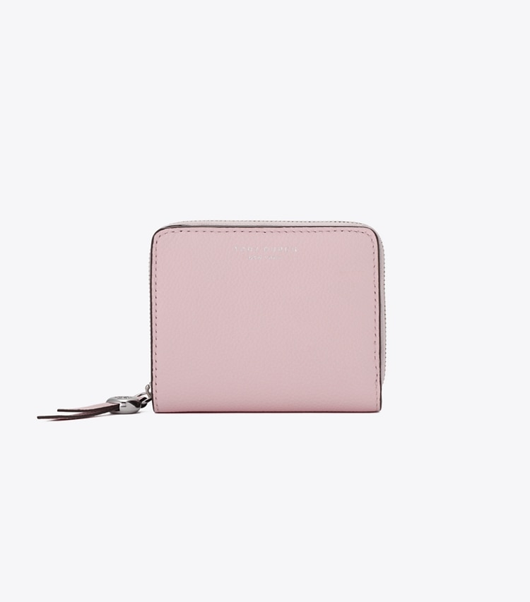 Tory Burch designer 財布 ロミー バイフォールド ウォレット in ROSE MIST front