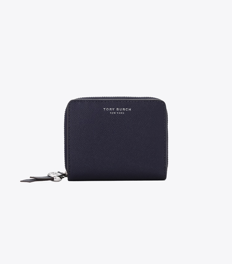 Tory Burch designer 財布 ロミー バイフォールド ウォレット in Midnight front