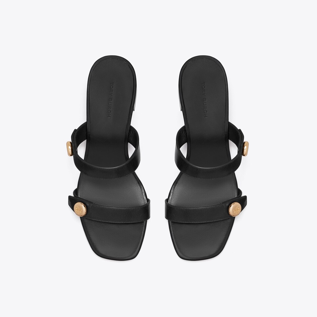 TORY BURCH パール装飾 ブラックミュール ヒール5cm ストラップなし TORY BURCH パール装飾 ブラックミュール ヒール5cm ストラップなし