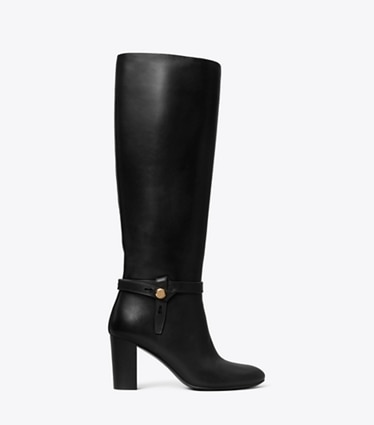 Tory Burch designer knee boots Romy Boot in PERFECT BLACK side