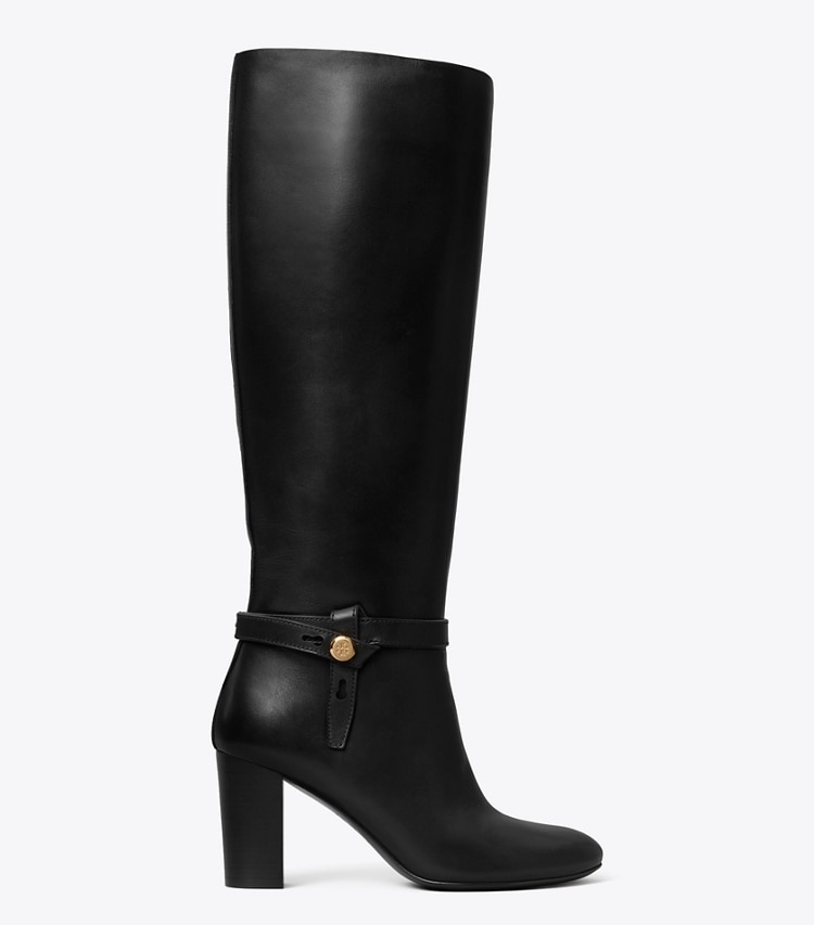 Tory Burch designer knee boots Romy Boot in PERFECT BLACK side