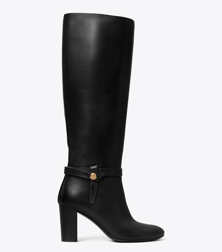 Tory Burch designer knee boots Romy Boot in PERFECT BLACK side
