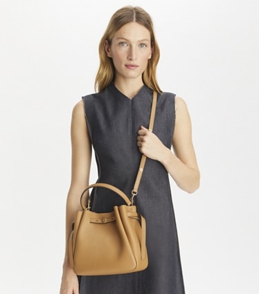 【新品】TORY BURCH ROBINSON ストローミニ BUCKET Women's Designer Bucket Bags & Mini Bucket Bags | Tory Burch