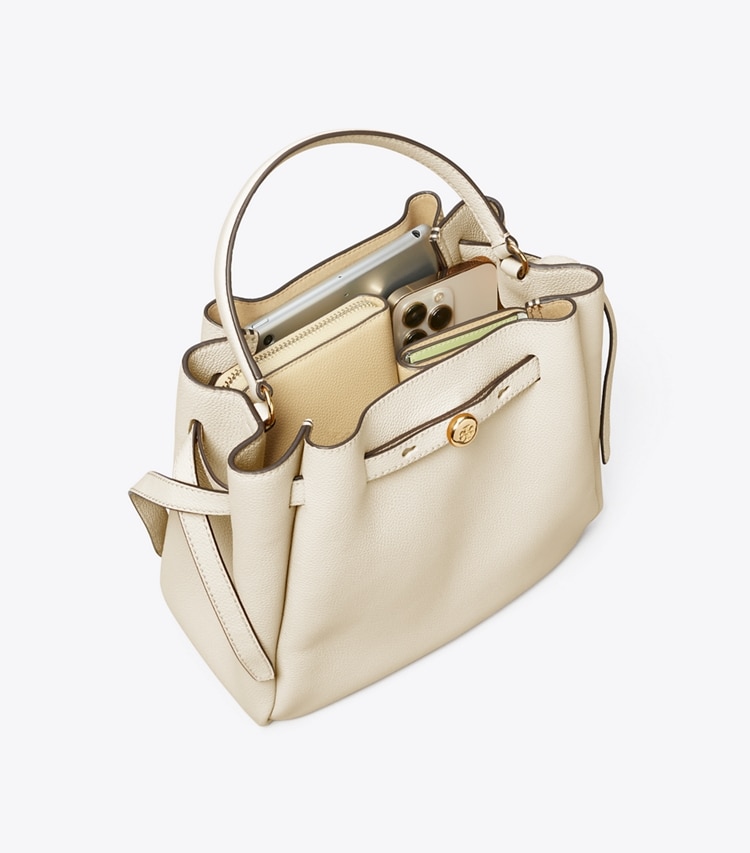 Tory Burch designer crossbody bags Romy Bucket Bag in Light Cream additional