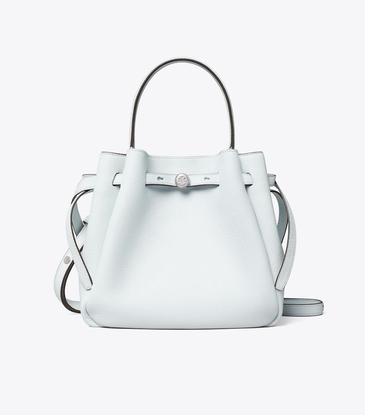 Tory Burch designer クロスボディバッグ ロミー バケットバッグ in Butterfly Blue front