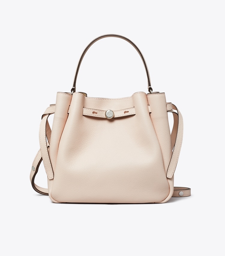 Tory Burch designer クロスボディバッグ ロミー バケットバッグ in Soft Pink front