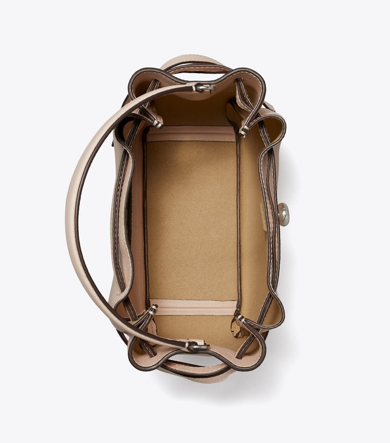 Tory Burch designer クロスボディバッグ ロミー バケットバッグ in Soft Pink angle